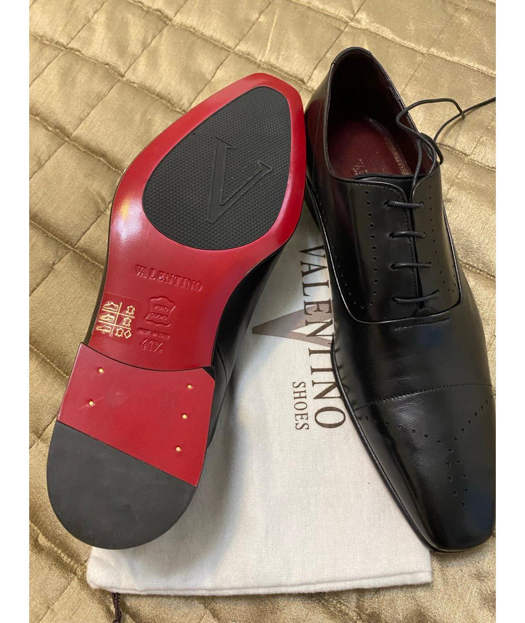 VALENTINO Черные кожаные туфли, фото 5
