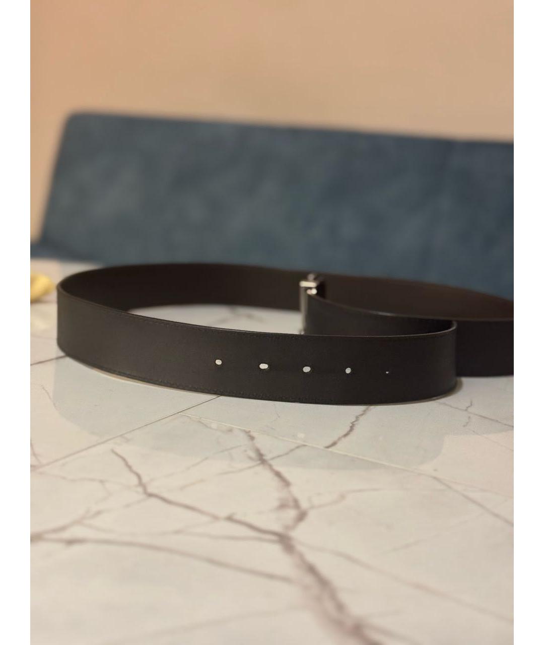 LOUIS VUITTON Коричневый кожаный ремень, фото 4