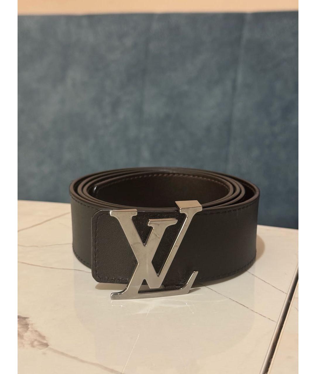 LOUIS VUITTON Коричневый кожаный ремень, фото 6