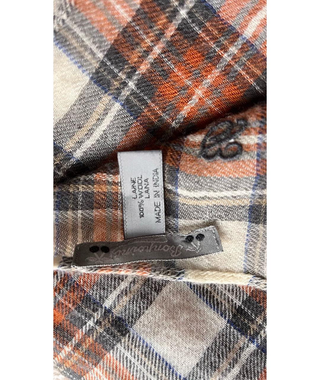 BONPOINT Коричневый кашемировый шарф, фото 3