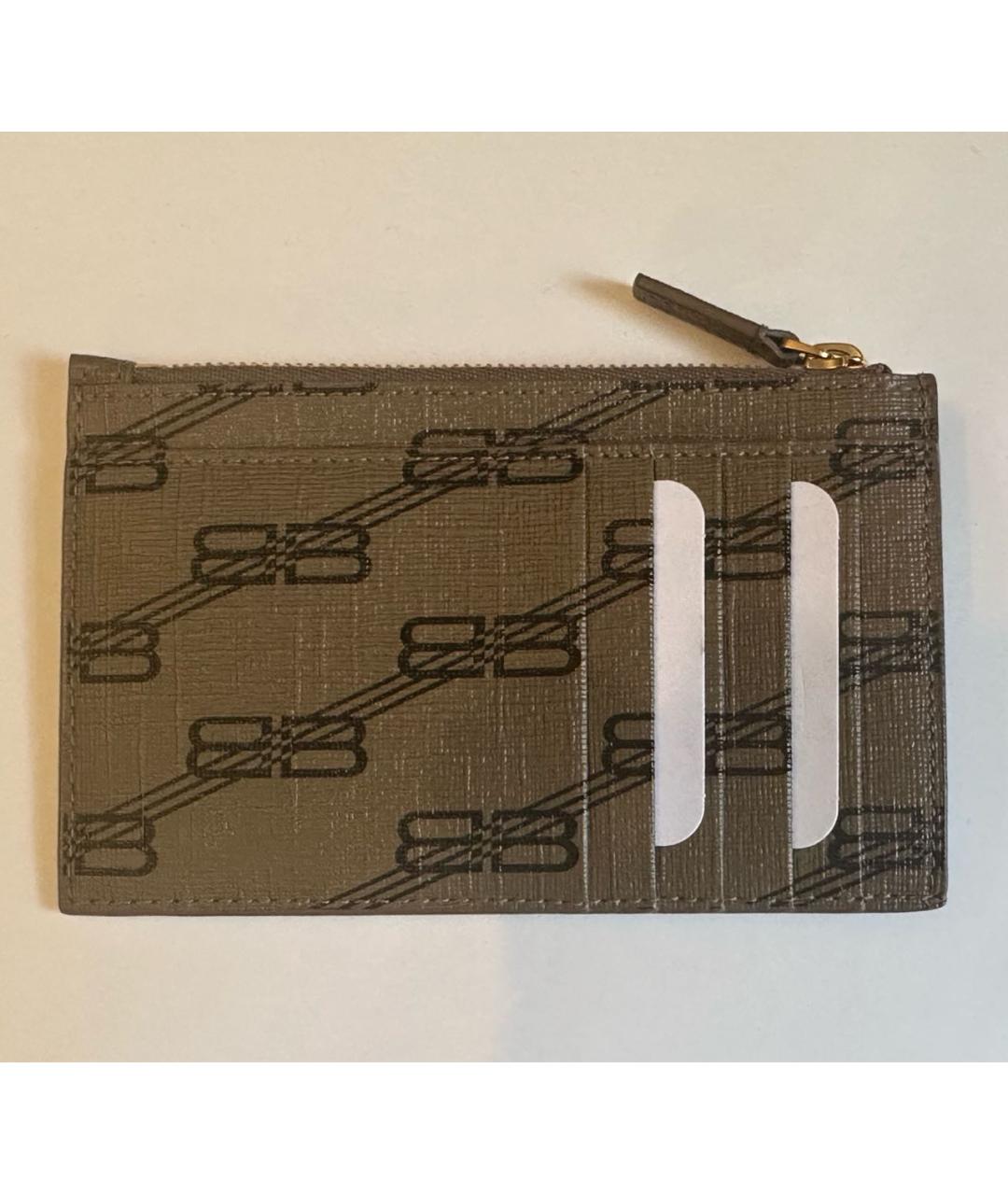BALENCIAGA Бежевый кожаный кардхолдер, фото 3