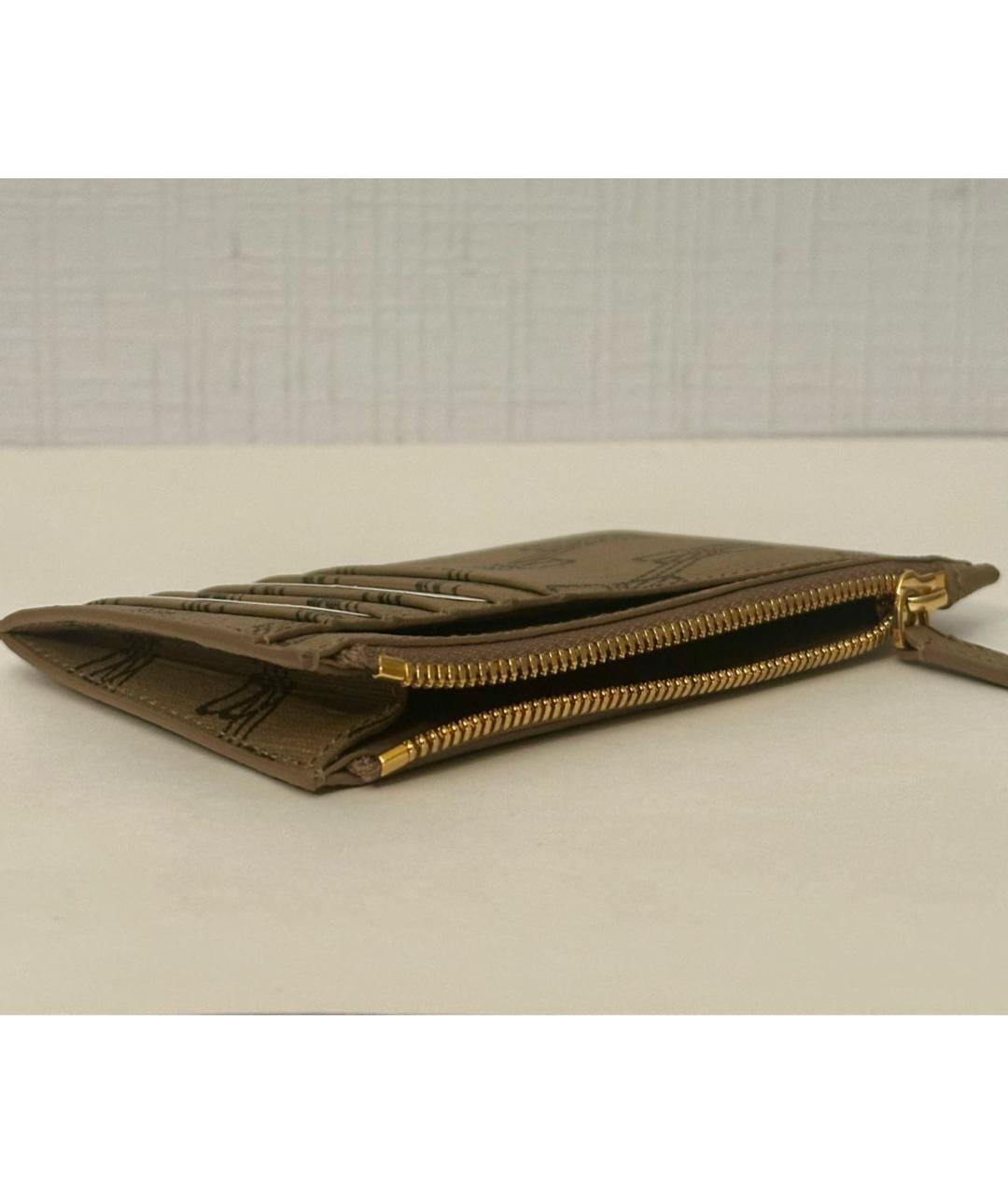 BALENCIAGA Бежевый кожаный кардхолдер, фото 4