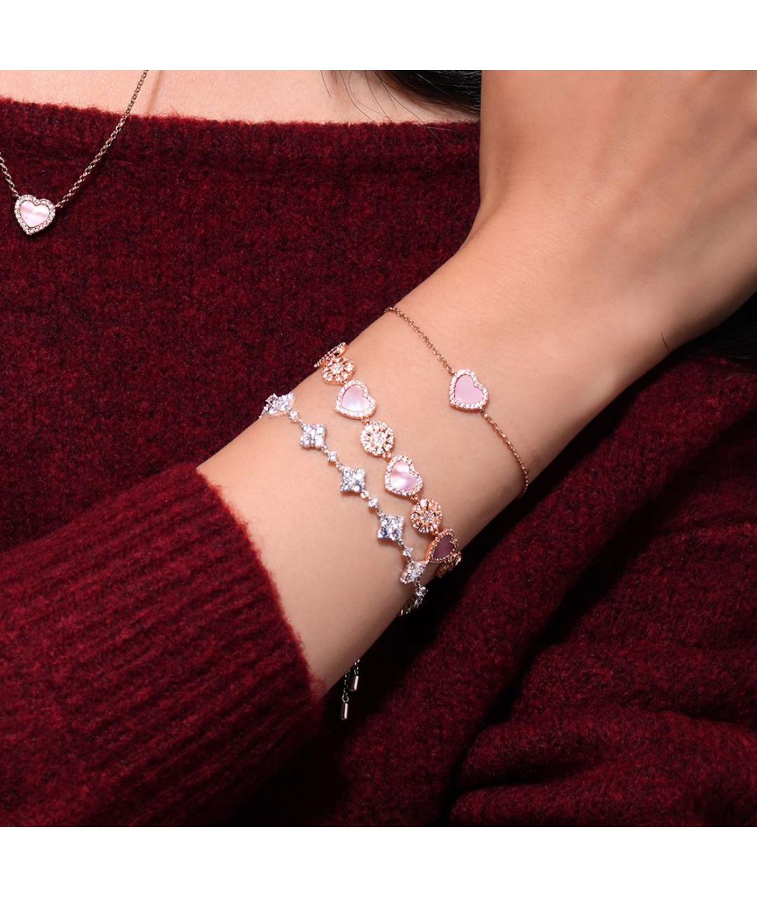 APM Monaco Розовый металлический браслет, фото 2