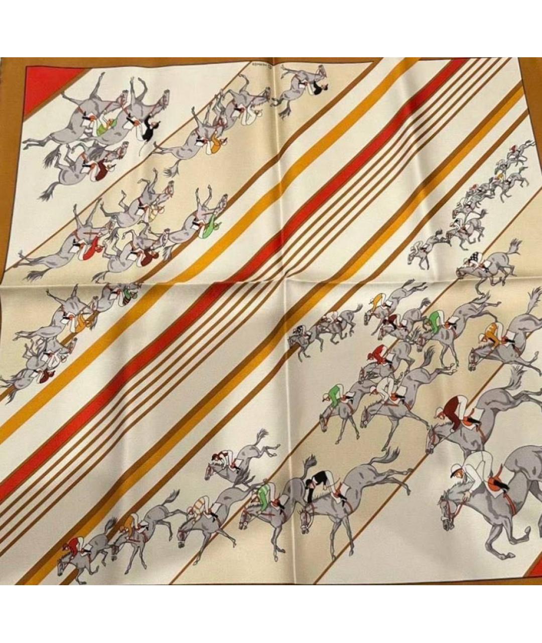 HERMES Мульти шелковый платок, фото 3