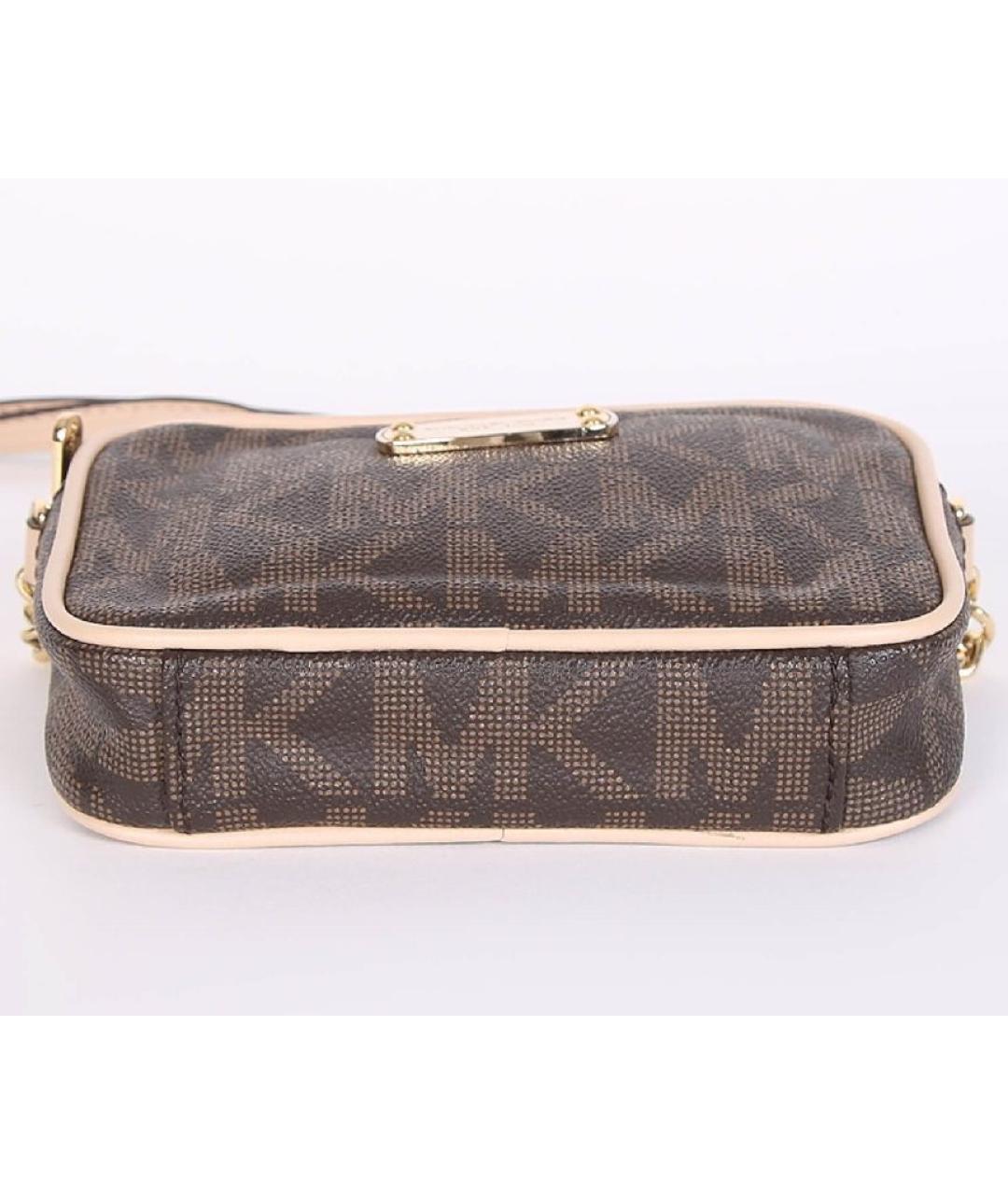 MICHAEL KORS Коричневая сумка через плечо из искусственной кожи, фото 6