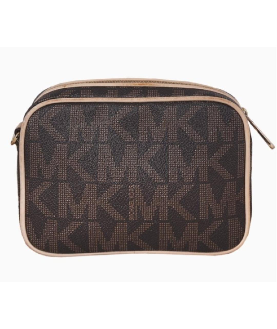 MICHAEL KORS Коричневая сумка через плечо из искусственной кожи, фото 3