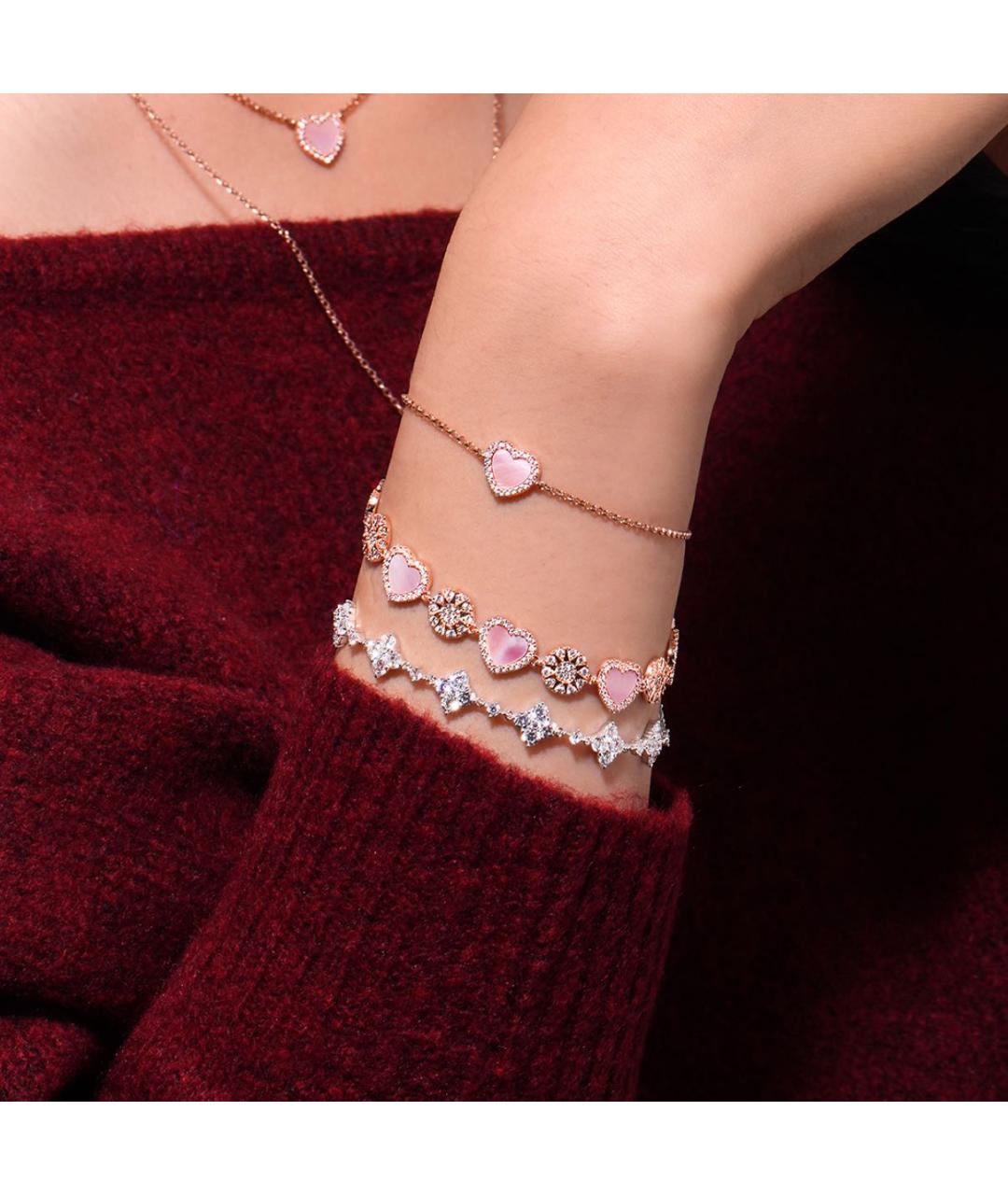 APM Monaco Розовый металлический браслет, фото 4