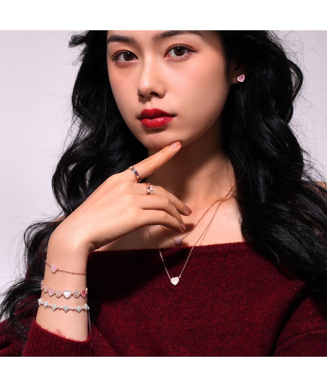 APM Monaco Розовый металлический браслет, фото 2