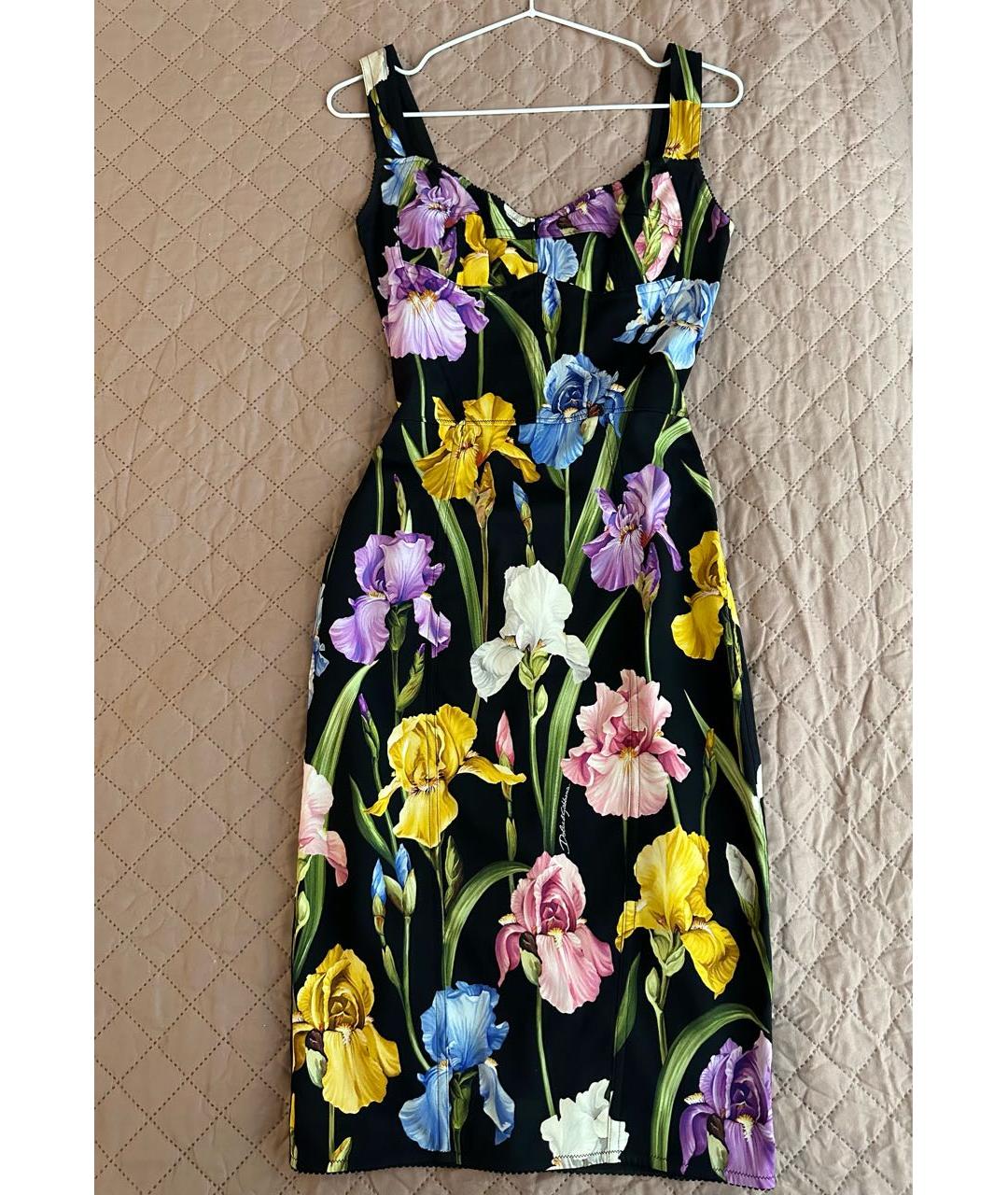 DOLCE&GABBANA Мульти шелковое вечернее платье, фото 2