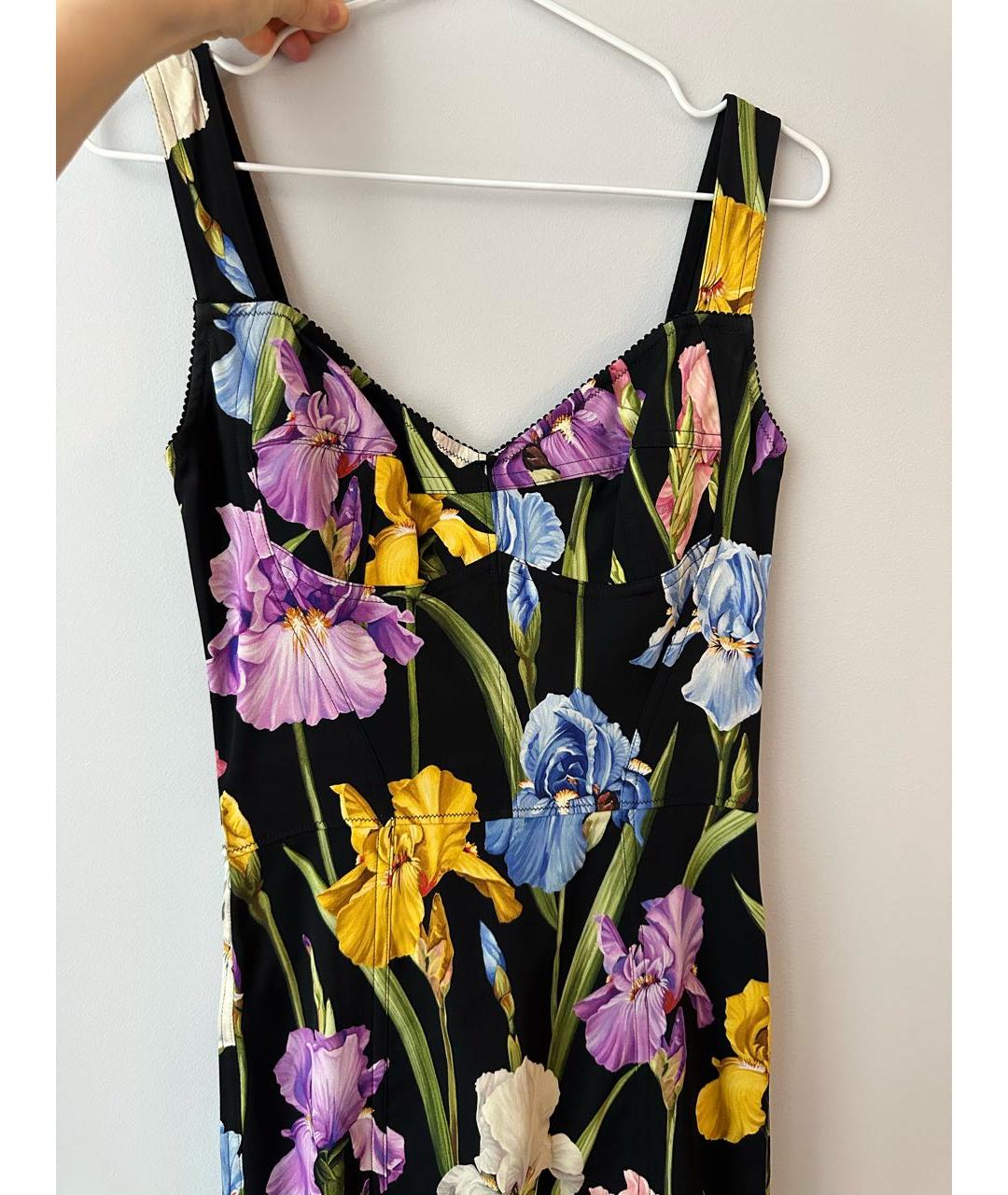 DOLCE&GABBANA Мульти шелковое вечернее платье, фото 7