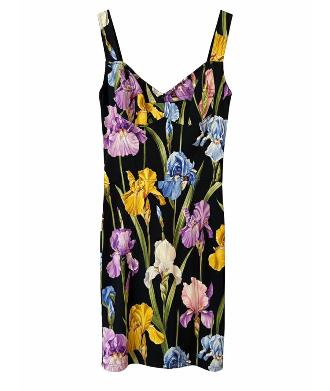 DOLCE&GABBANA Мульти шелковое вечернее платье, фото 1