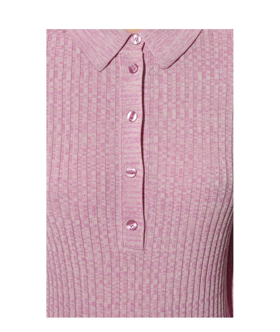 HUGO BOSS Розовое хлопковое вечернее платье, фото 2