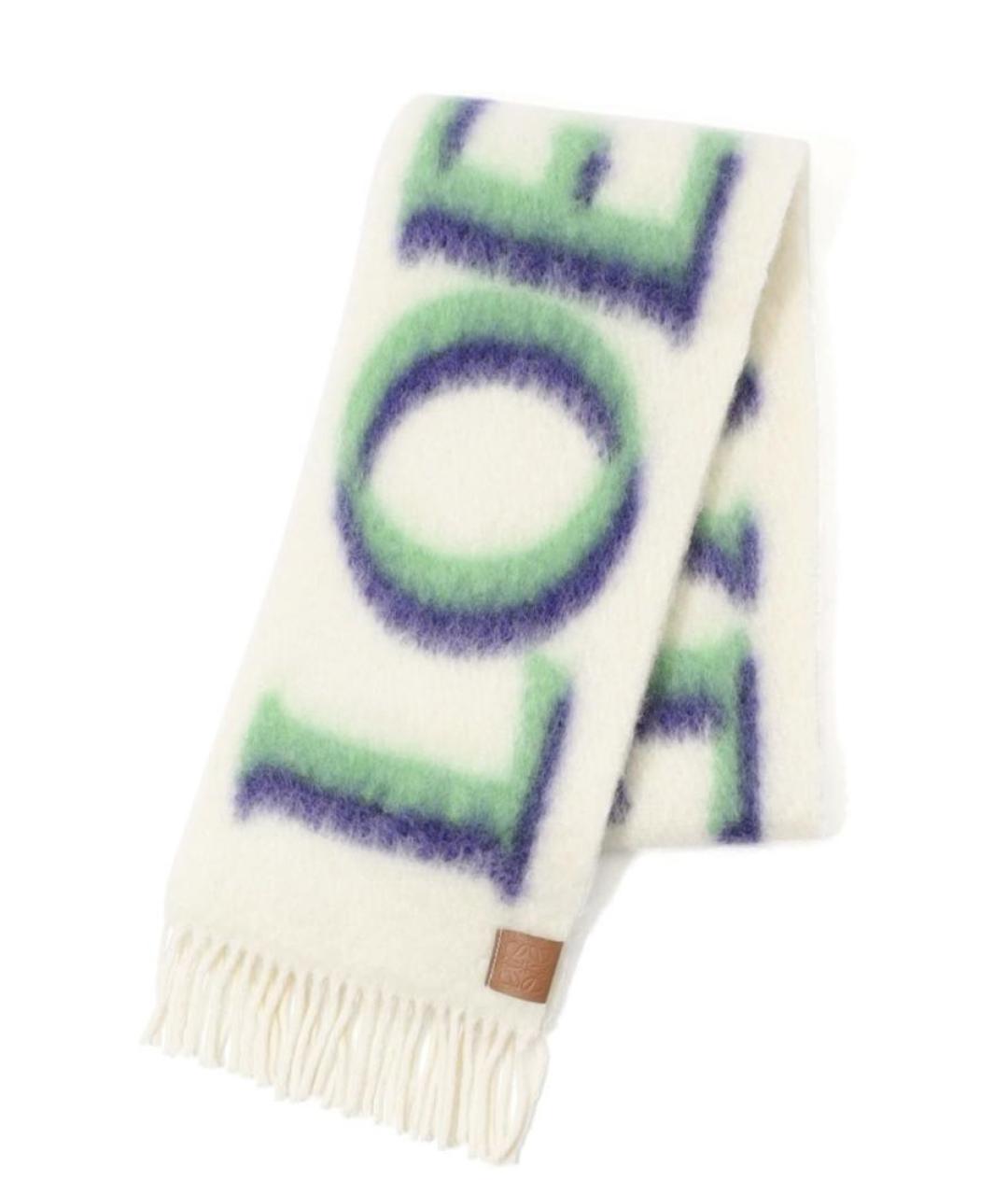 JACQUEMUS Белый шерстяной шарф, фото 6