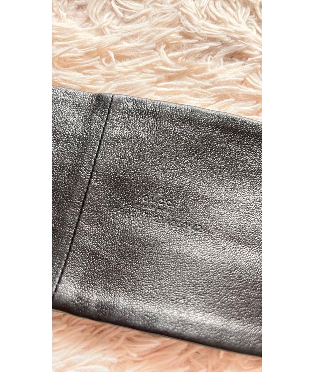 GUCCI Черный кожаный ремень, фото 3