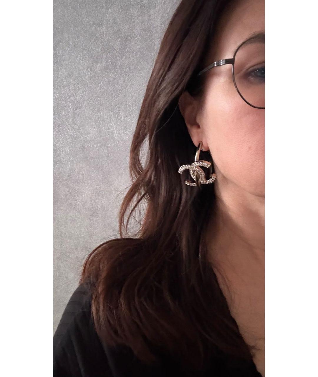 CHANEL Золотые металлические клипсы, фото 6