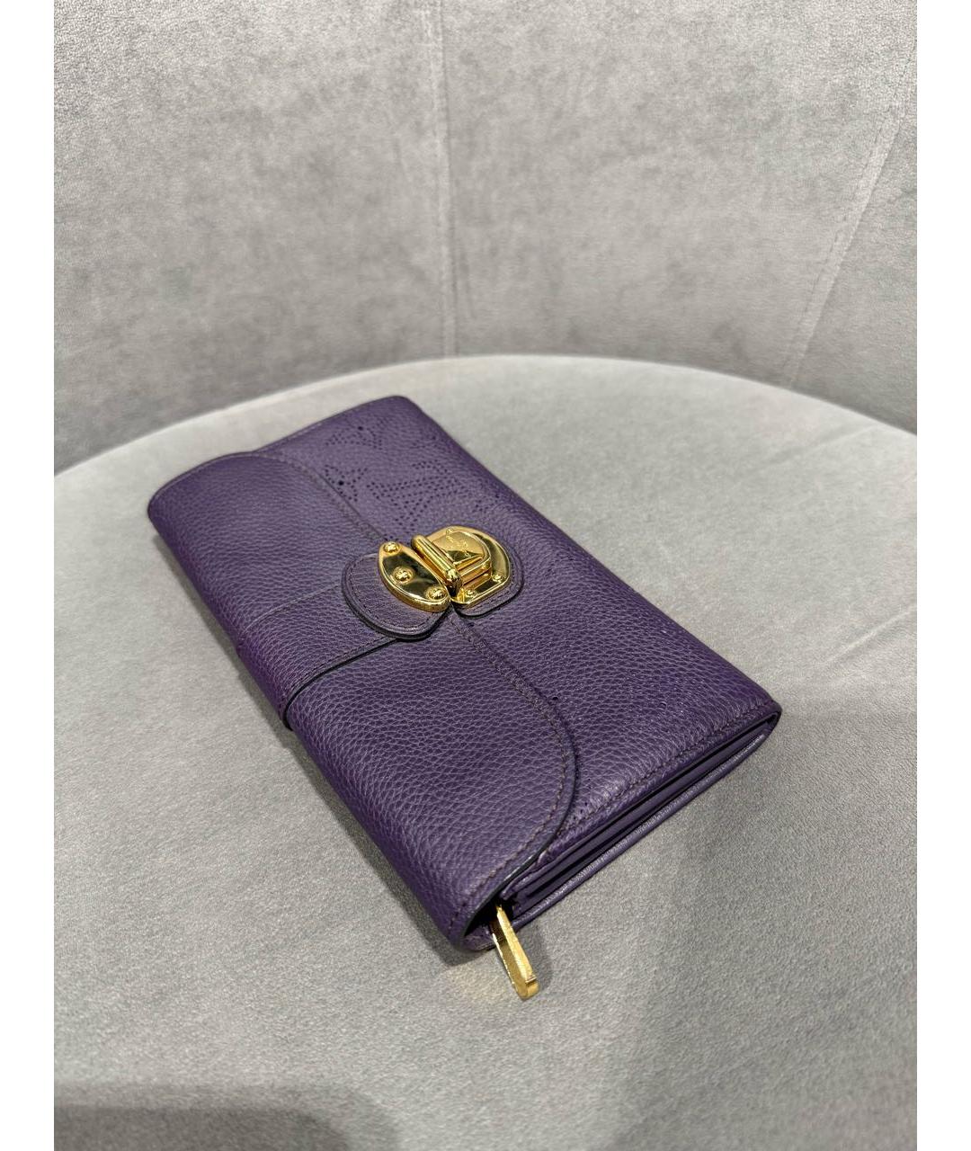 LOUIS VUITTON Фиолетовый кожаный кошелек, фото 2