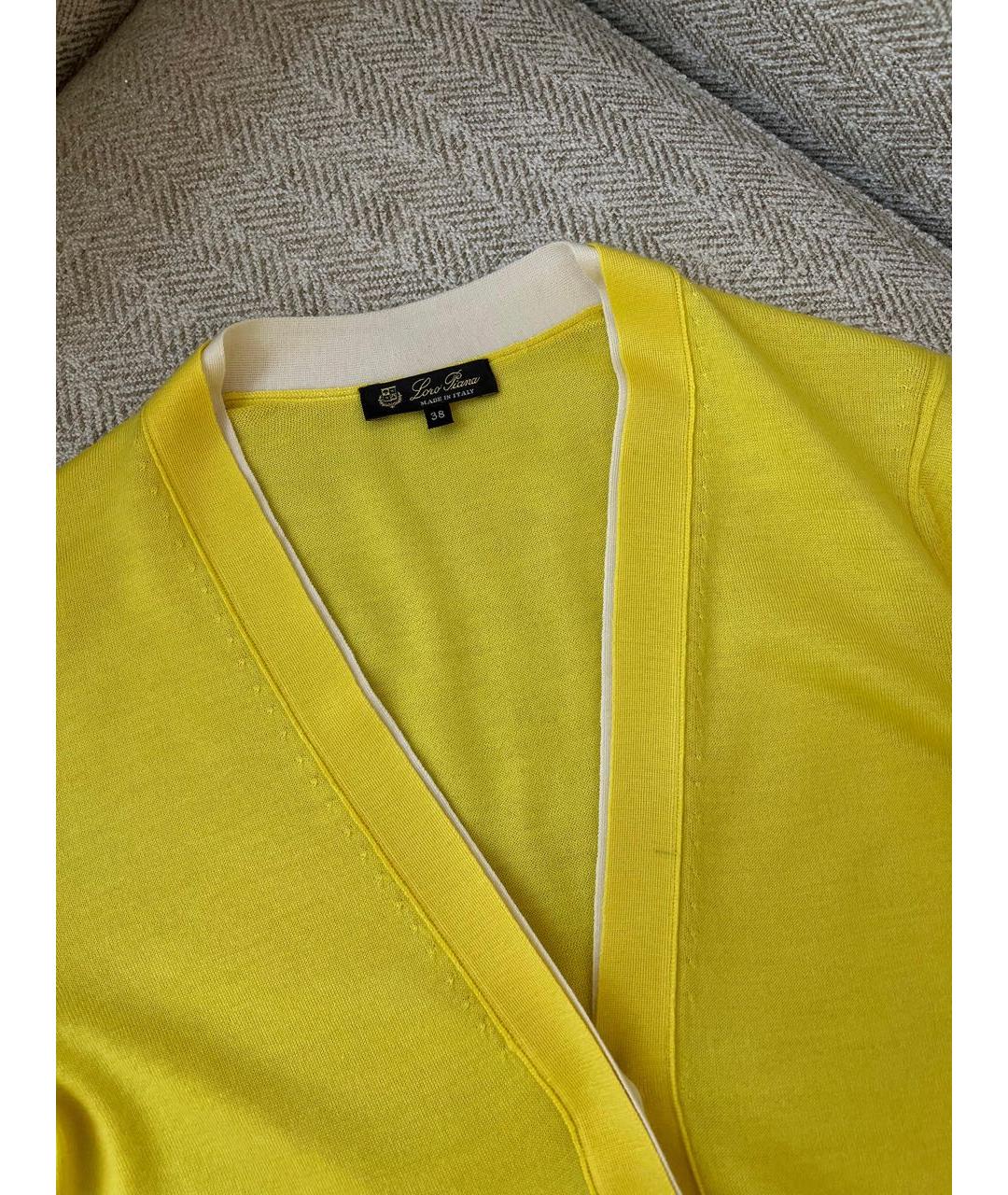 LORO PIANA Желтый кардиган, фото 3