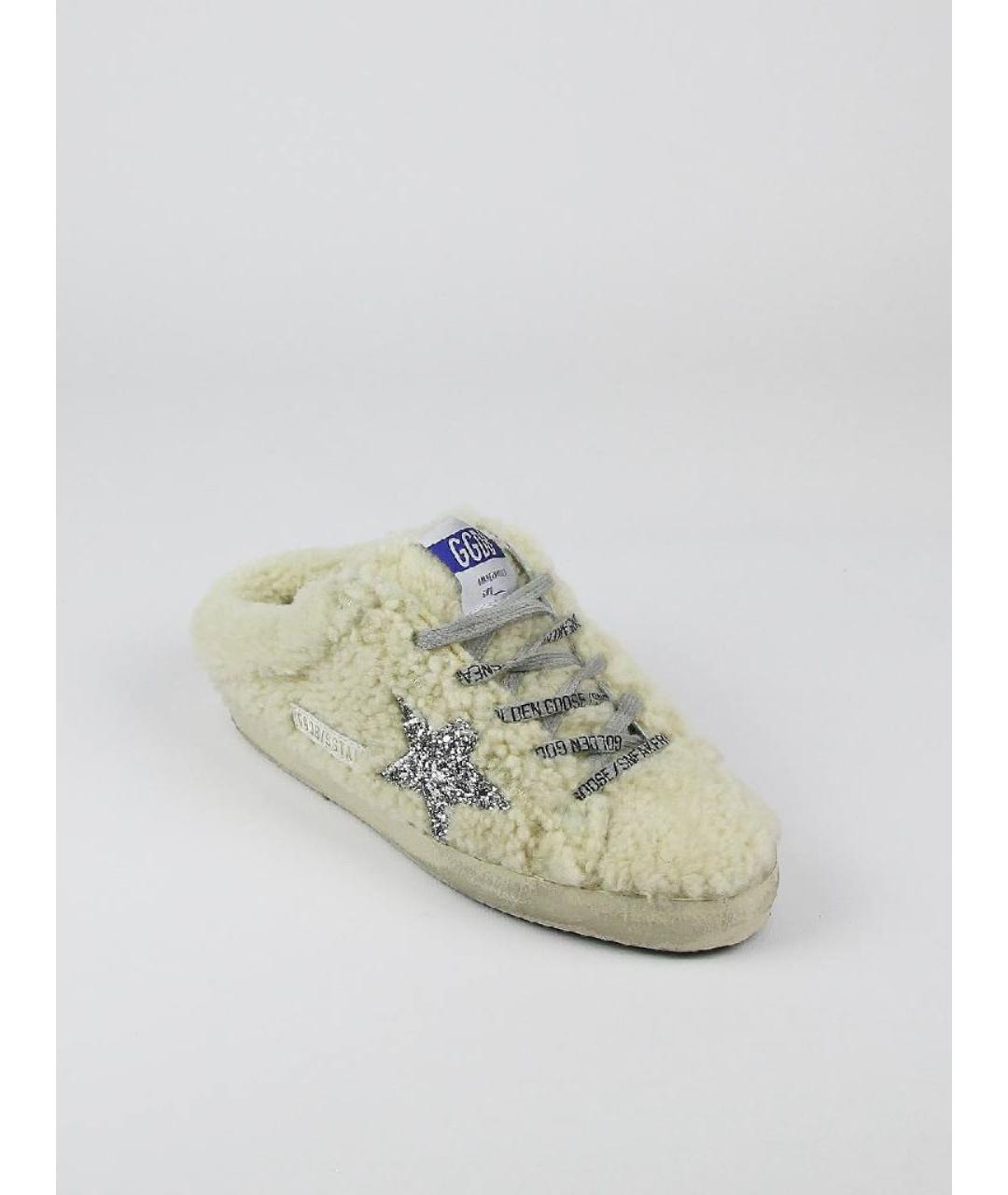 GOLDEN GOOSE DELUXE BRAND Бежевые мюли, фото 9