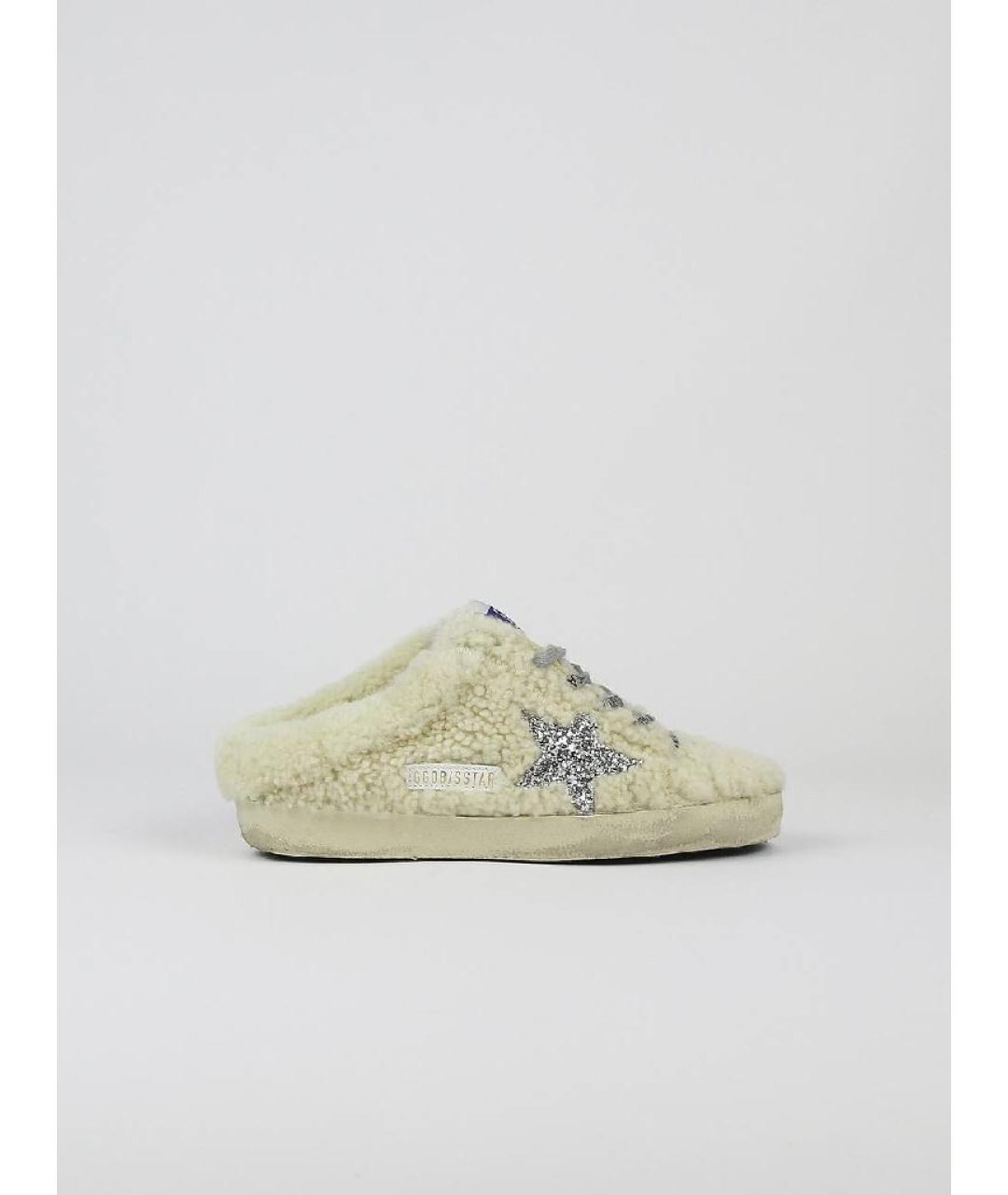 GOLDEN GOOSE DELUXE BRAND Бежевые мюли, фото 10