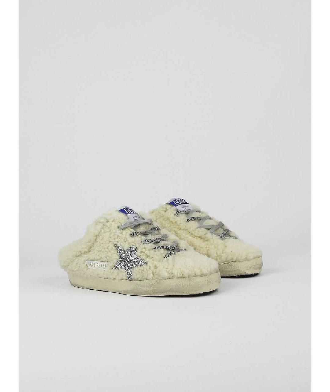 GOLDEN GOOSE DELUXE BRAND Бежевые мюли, фото 2