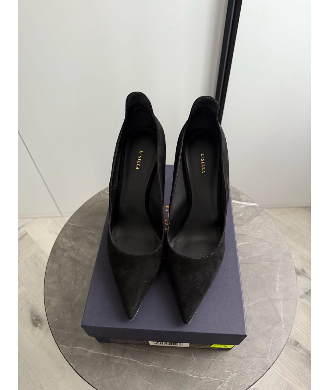 LE SILLA Черные замшевые туфли, фото 2