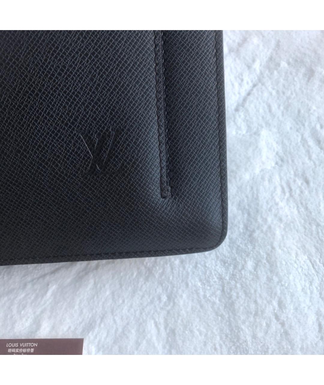 LOUIS VUITTON Черный кожаный портфель, фото 5