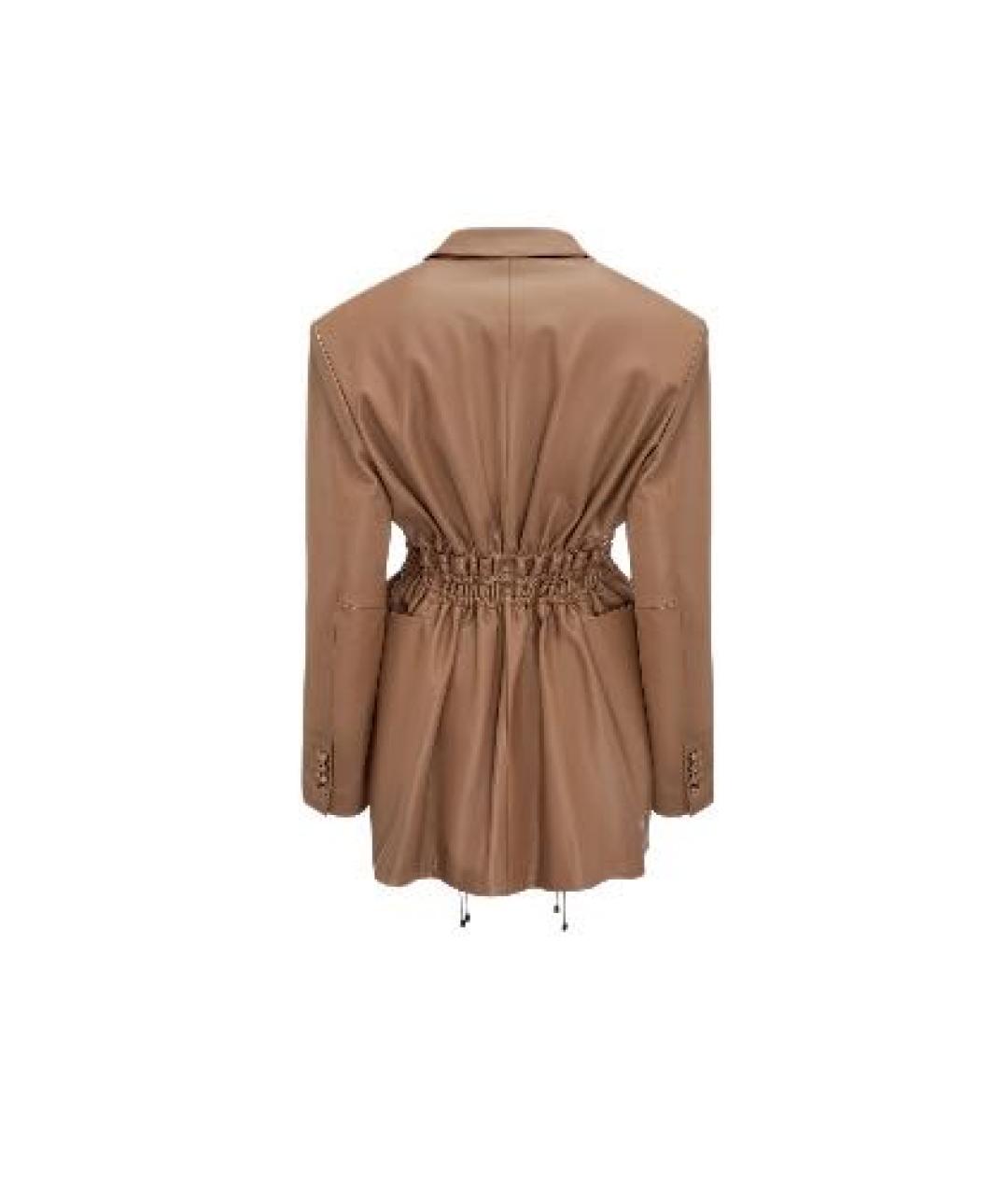 THE MANNEI Коричневый кожаный жакет/пиджак, фото 2