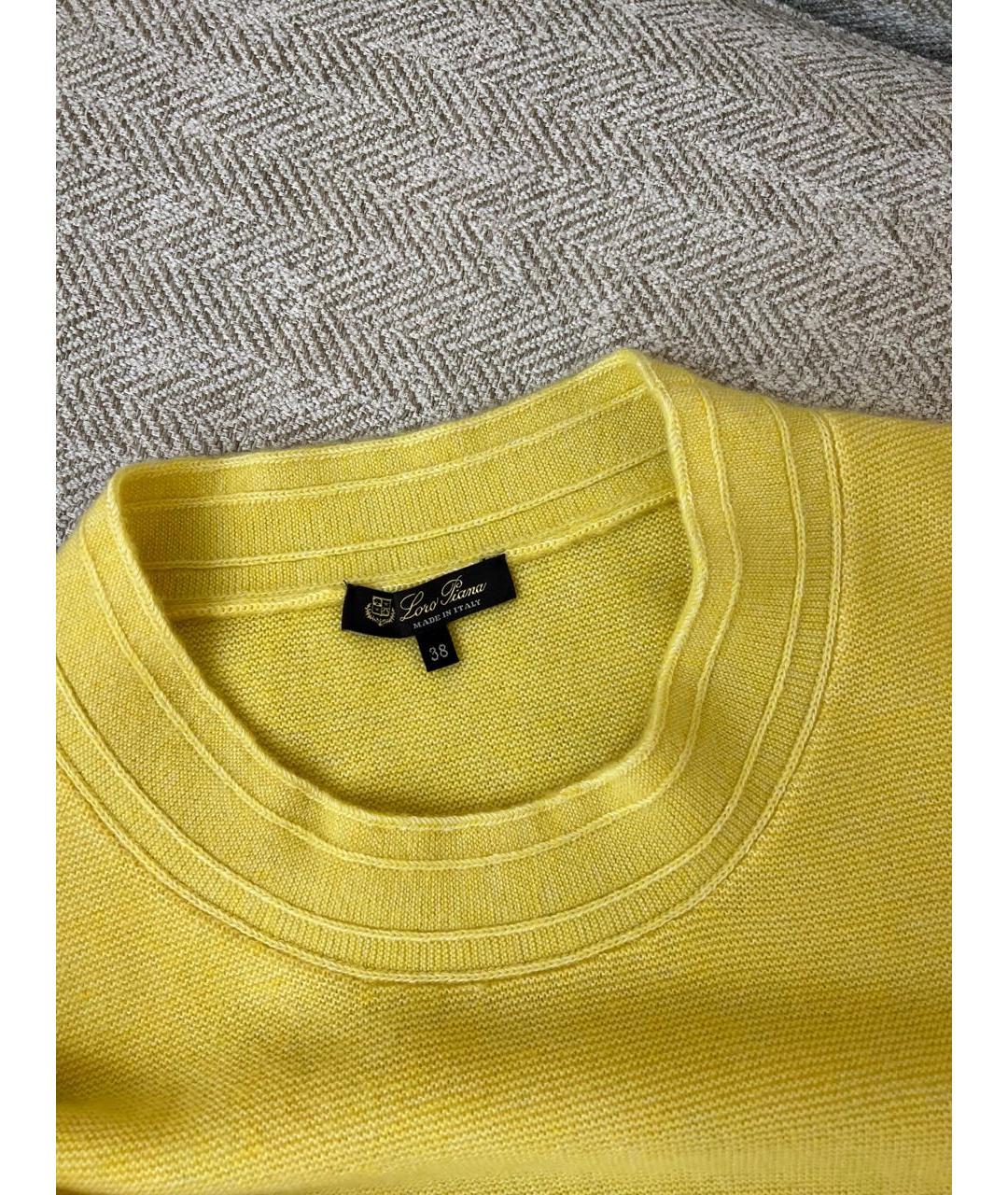 LORO PIANA Желтый джемпер / свитер, фото 4