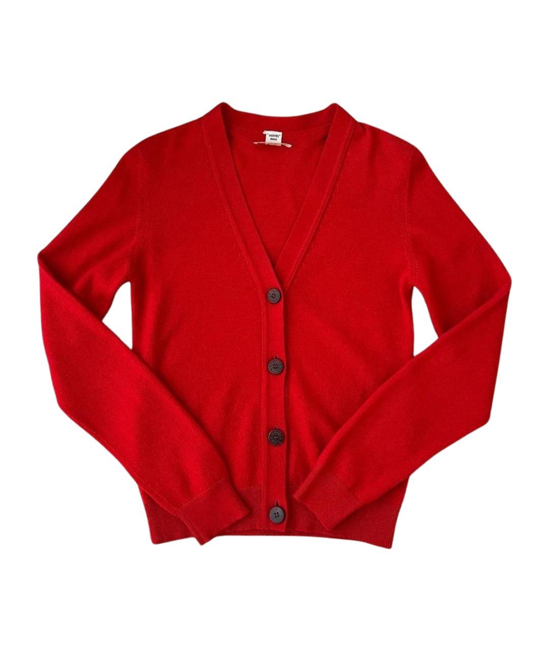 HERMES Красный кашемировый кардиган, фото 1