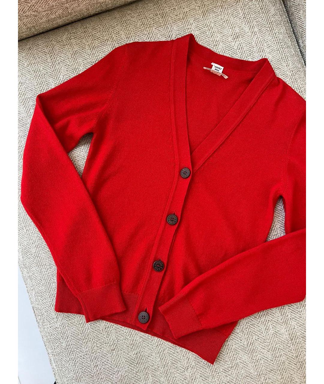 HERMES Красный кашемировый кардиган, фото 2