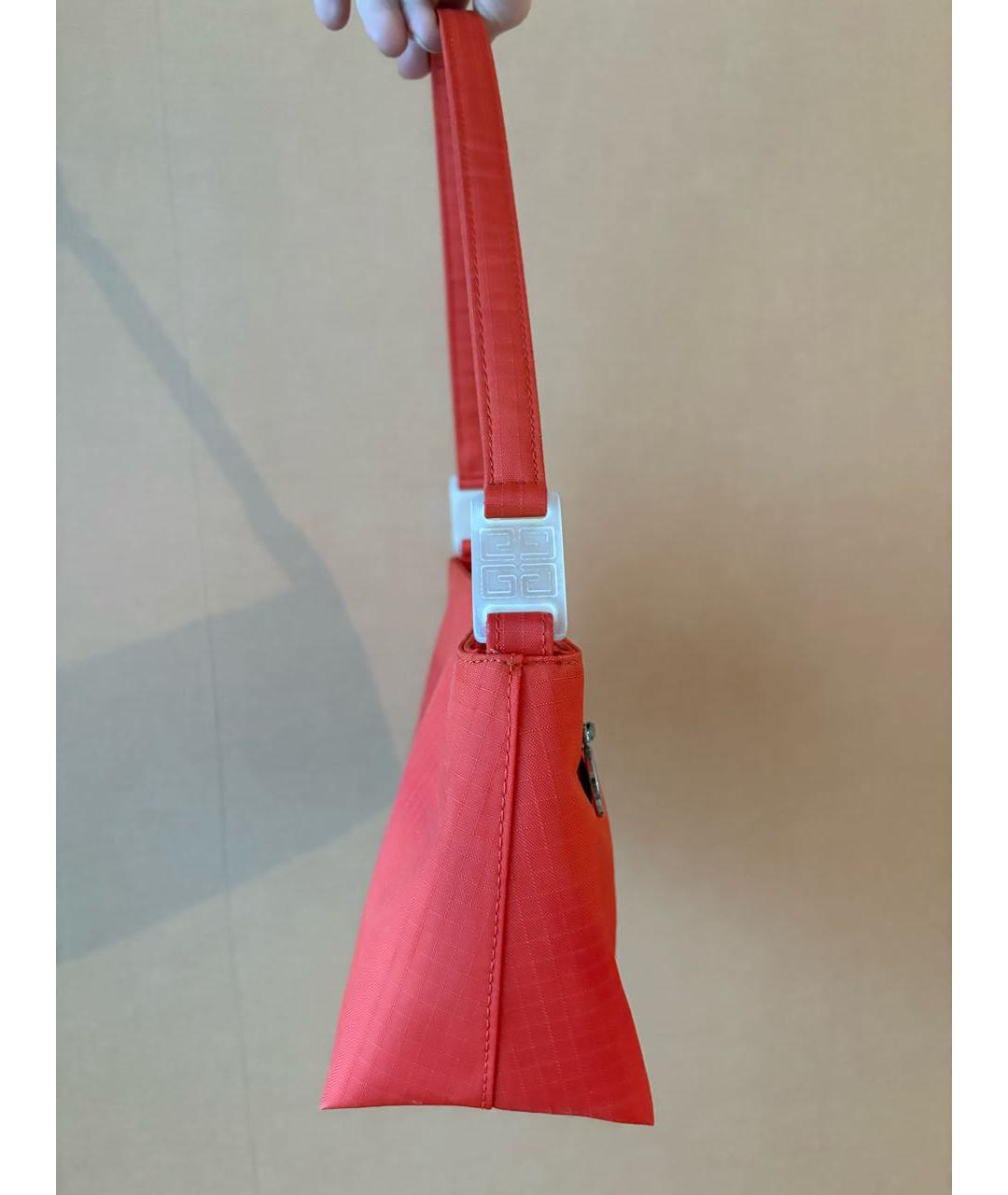 GIVENCHY Оранжевая тканевая сумка с короткими ручками, фото 6