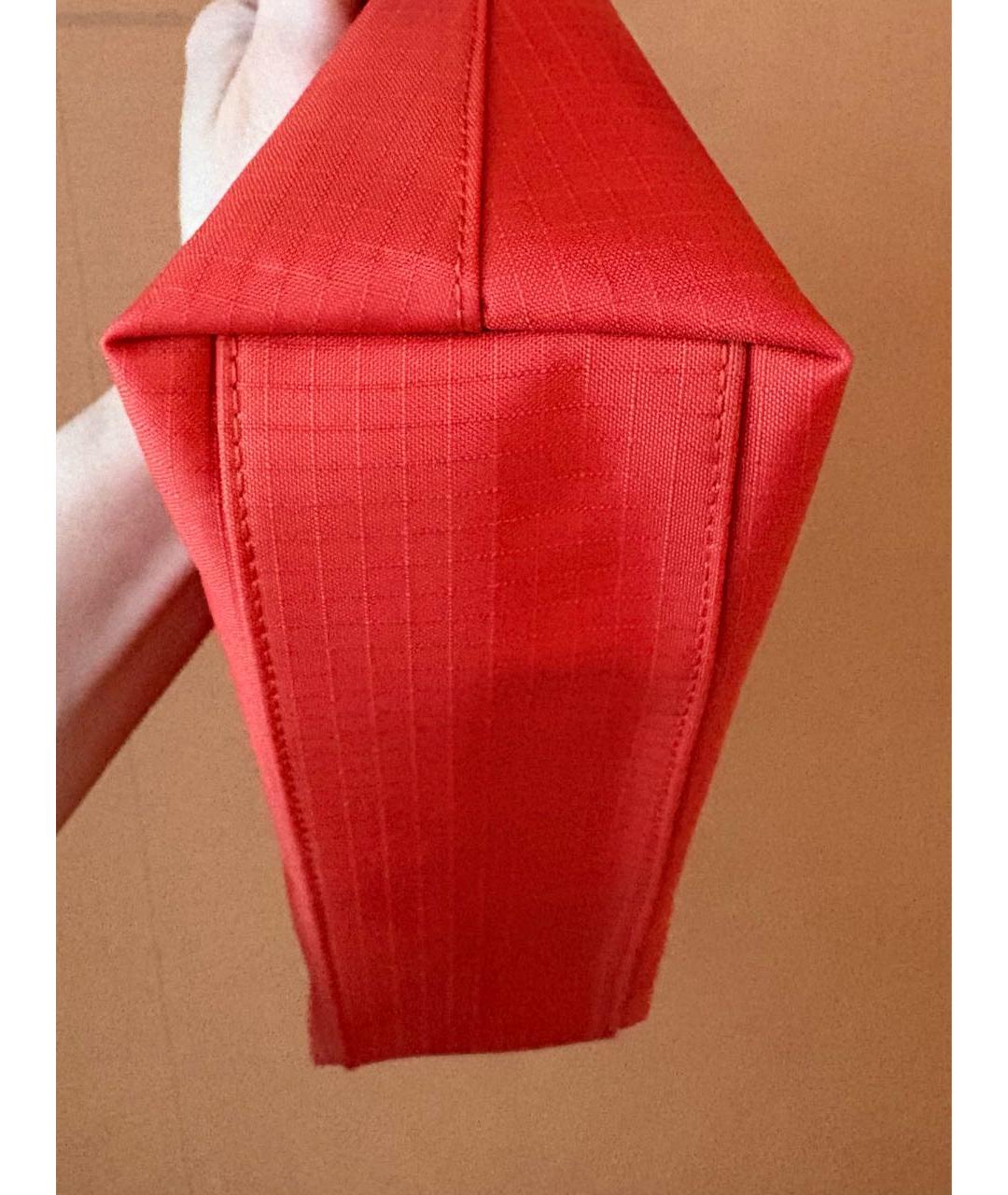 GIVENCHY Оранжевая тканевая сумка с короткими ручками, фото 4