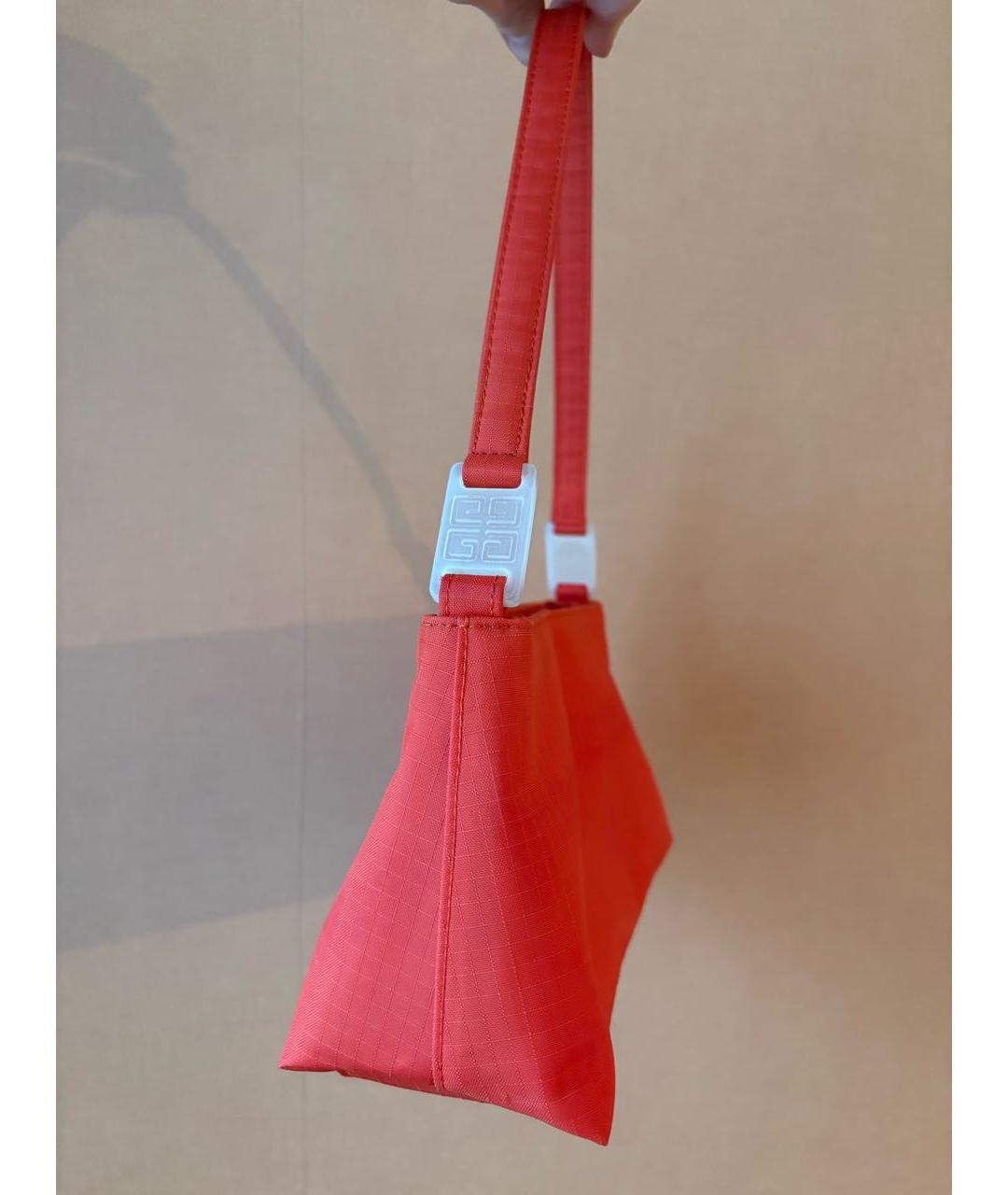 GIVENCHY Оранжевая тканевая сумка с короткими ручками, фото 5