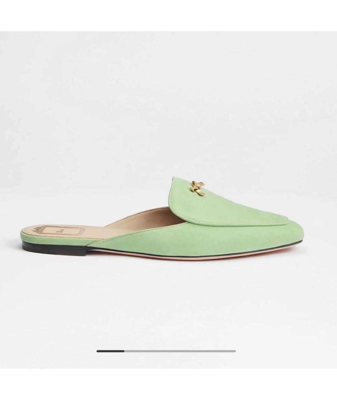 CHRISTIAN DIOR Зеленые мюли, фото 5