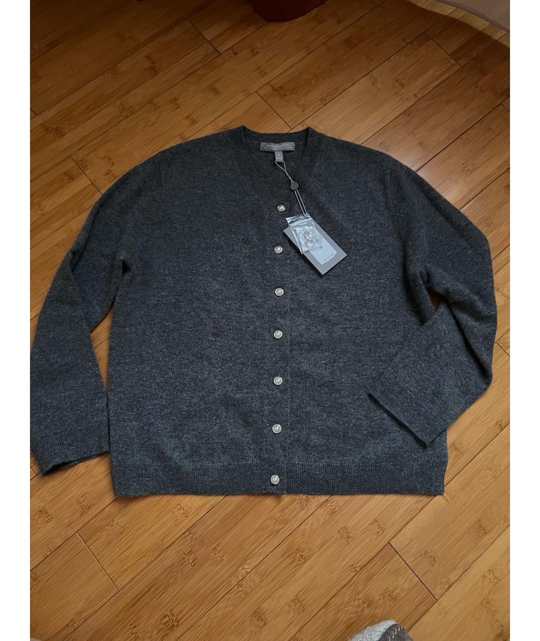 NEIL BARRETT Антрацитовый кашемировый кардиган, фото 7