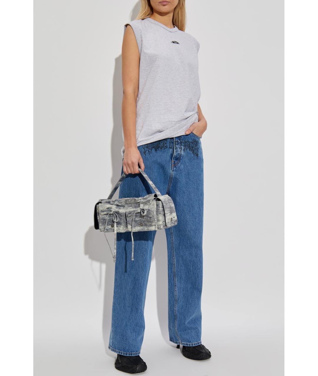 VETEMENTS Синие хлопковые прямые джинсы, фото 2