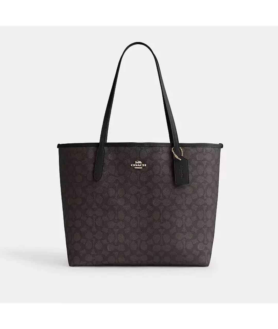 COACH Коричневая сумка тоут, фото 9