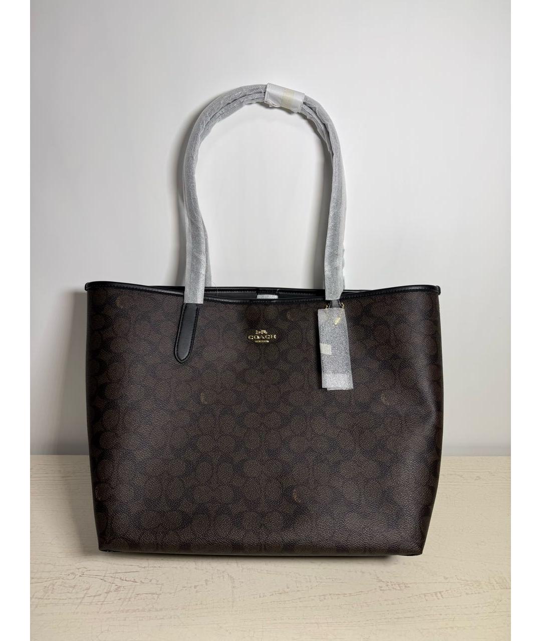 COACH Коричневая сумка тоут, фото 2