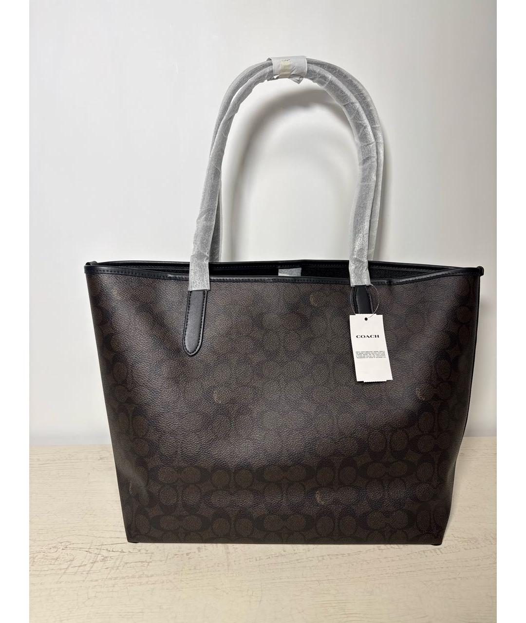 COACH Коричневая сумка тоут, фото 3