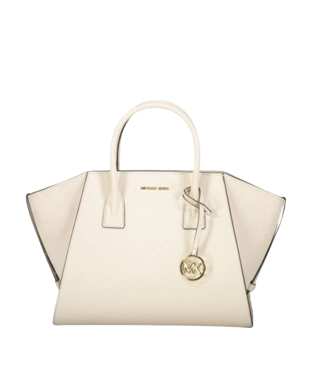 MICHAEL KORS Бежевая кожаная сумка с короткими ручками, фото 1