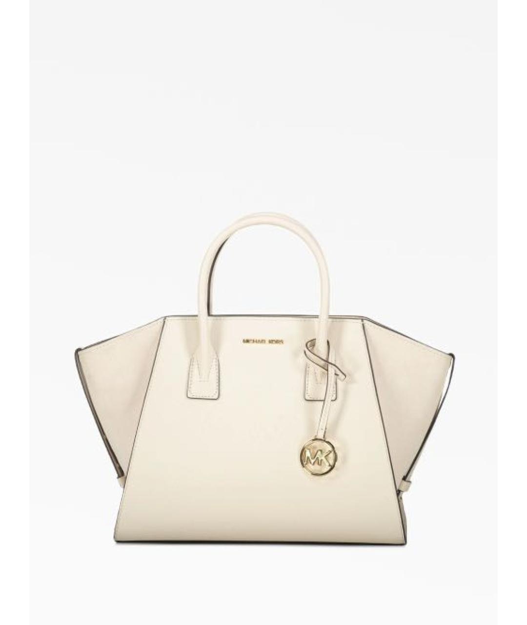 MICHAEL KORS Бежевая кожаная сумка с короткими ручками, фото 4