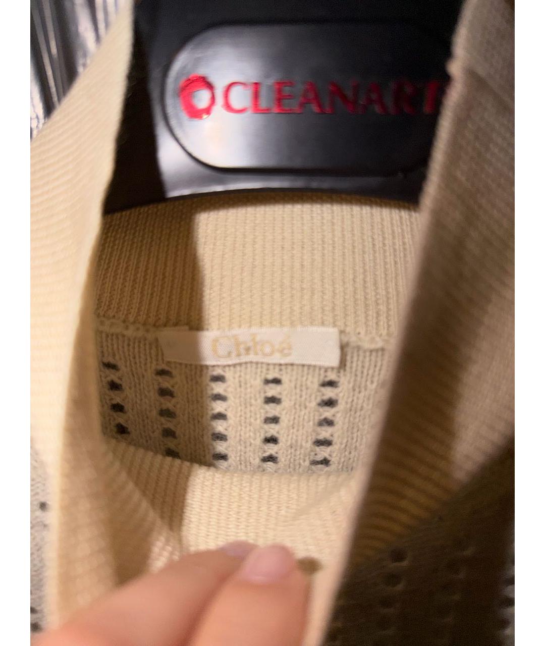 CHLOE Бежевая шерстяная водолазка, фото 2