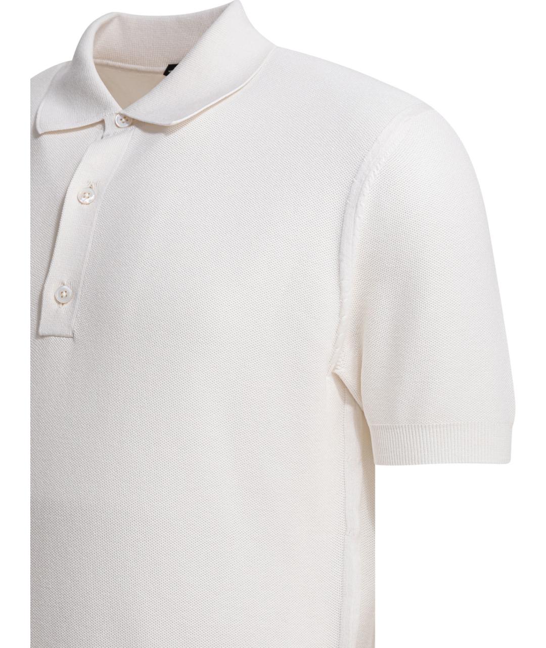 TOM FORD Белое поло с коротким рукавом, фото 4