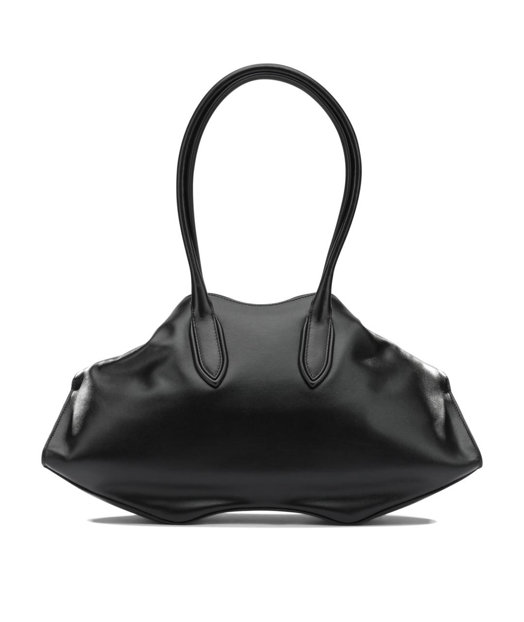 ALEXANDER MCQUEEN Черная кожаная сумка через плечо, фото 3