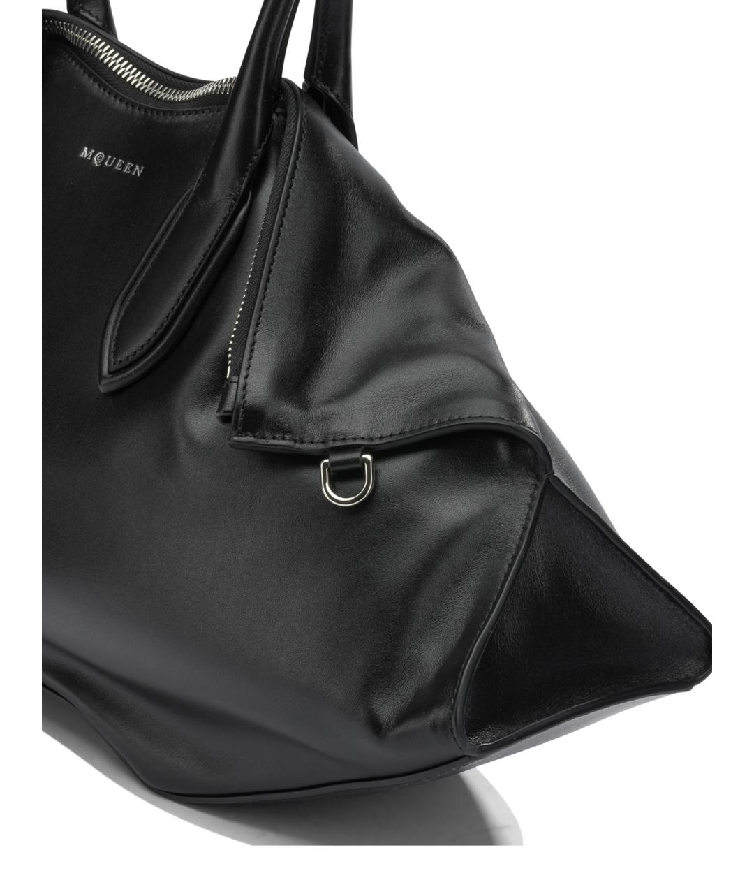 ALEXANDER MCQUEEN Черная кожаная сумка через плечо, фото 4