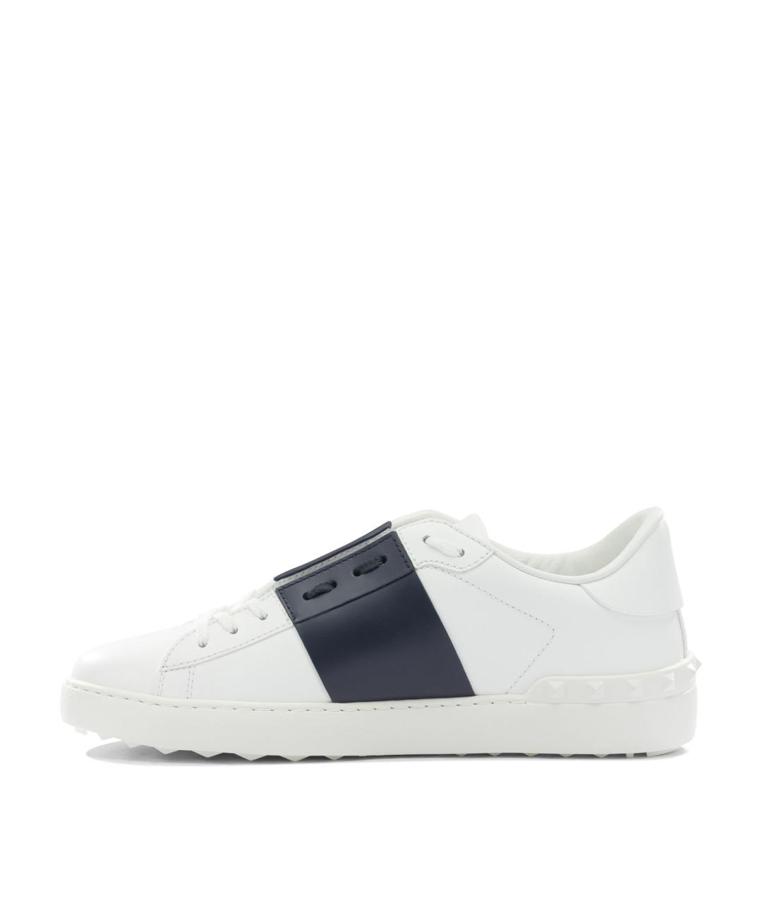 VALENTINO Белые кожаные низкие кроссовки / кеды, фото 3