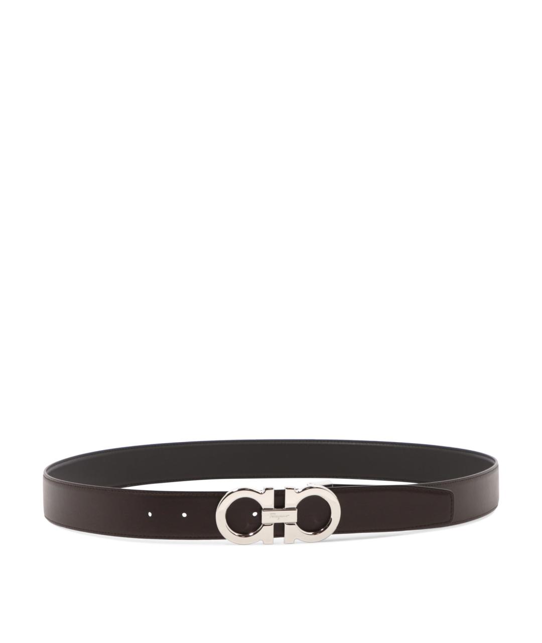 FERRAGAMO Черный кожаный ремень, фото 2