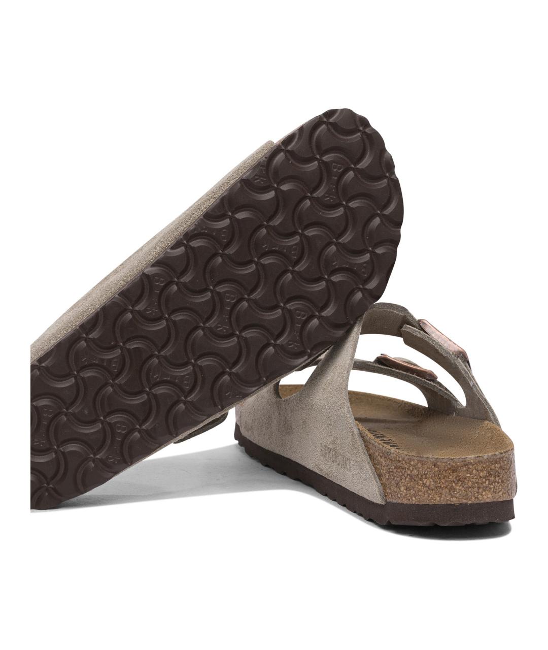 BIRKENSTOCK Коричневые замшевые сандалии, фото 5