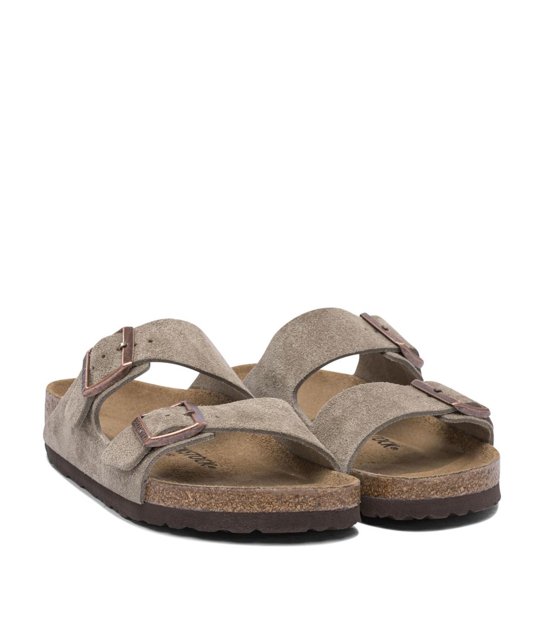 BIRKENSTOCK Коричневые замшевые сандалии, фото 2