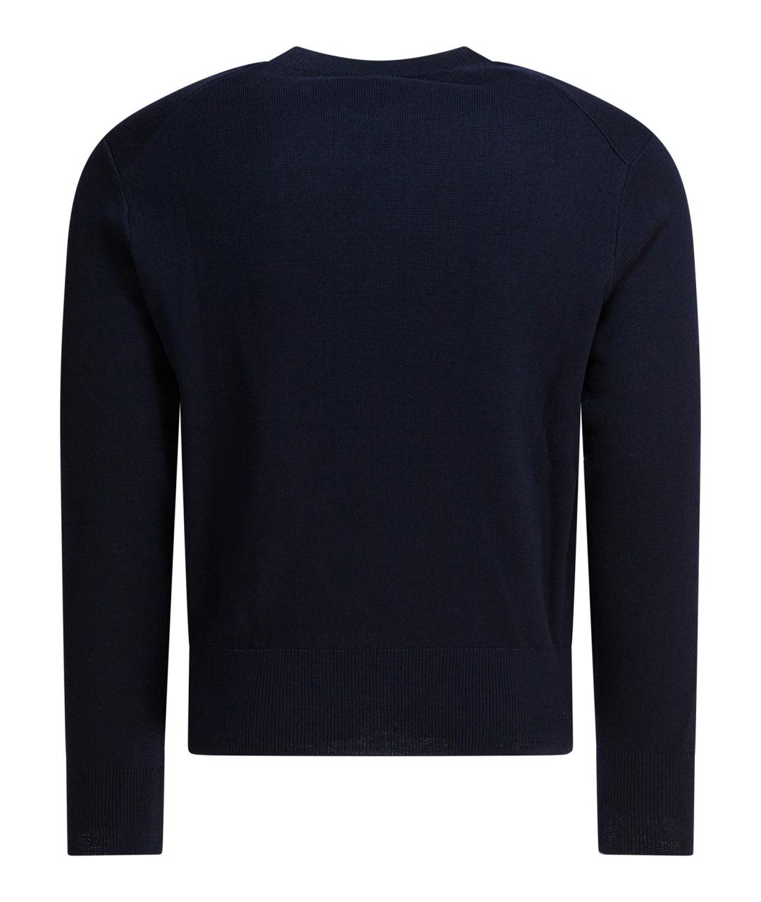 Ami Paris Синий шерстяной джемпер / свитер, фото 2